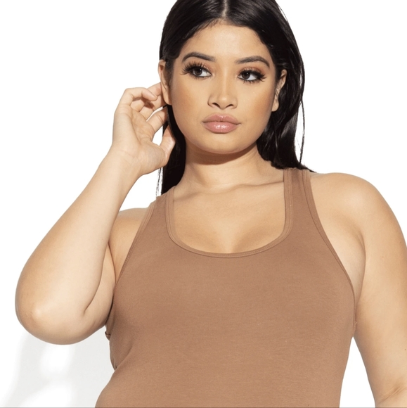 Matte Collection - Cinnamon RacerBack Bodysuit - Picture 3 of 5